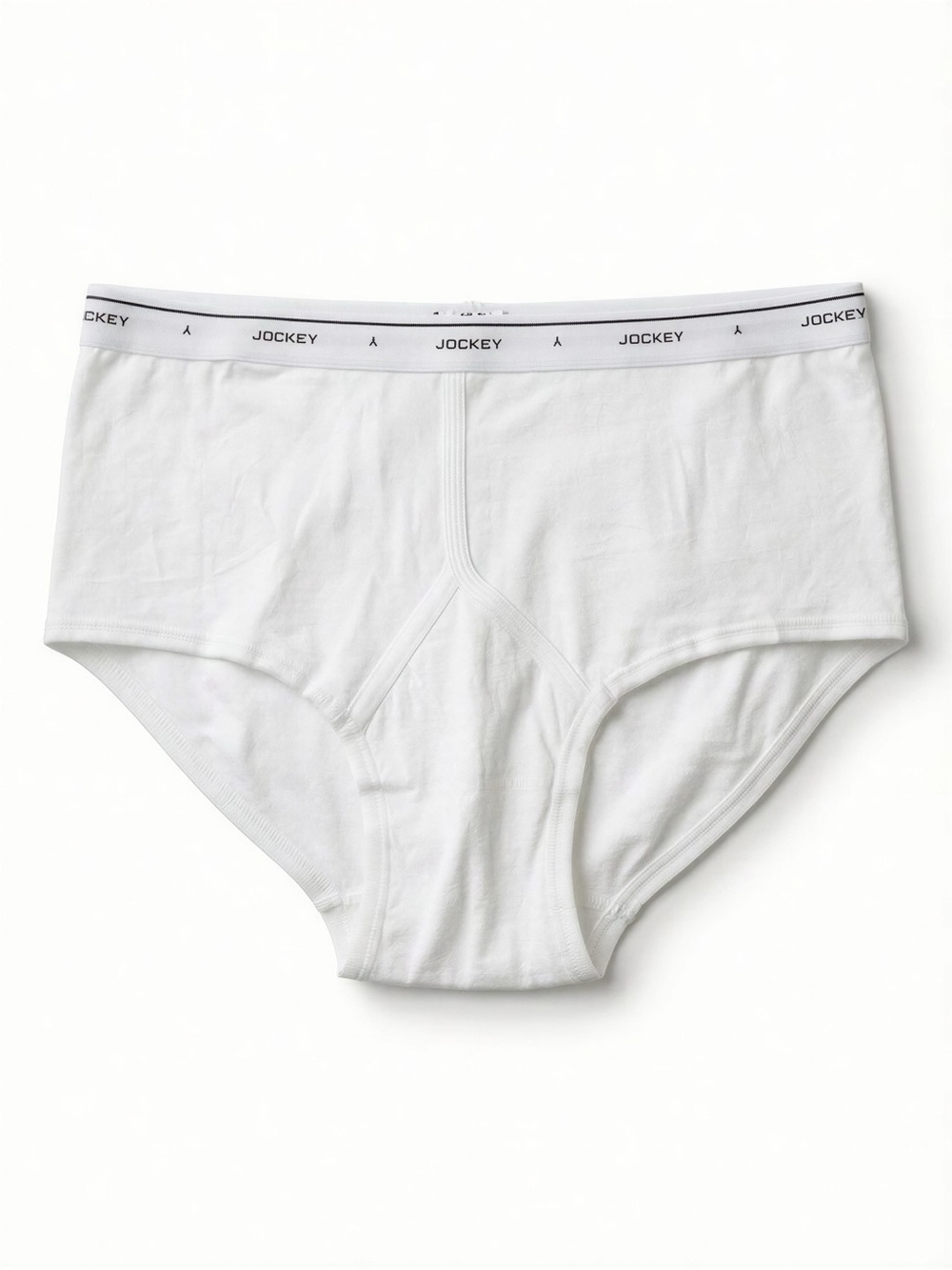 Jockey White Men's Briefs with Branded Waistband